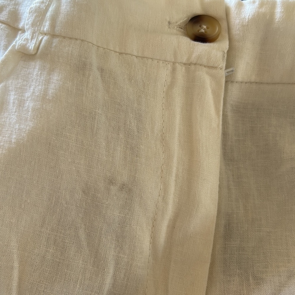 NWT White Linen Cargo Pants Size Medium - Picture 13 of 13